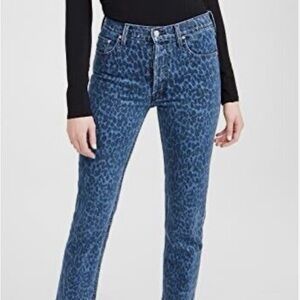 MOTHER JEANS, TOMCAT ANKLE ANIMAL PRINT SZ 31